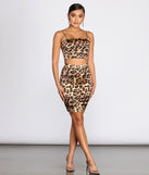 With fun and flirty details, Cropped Leopard Print Satin Top shows off your unique style for a trendy outfit for the summer season!