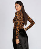 With fun and flirty details, Leopard Mock Neck Crop Top shows off your unique style for a trendy outfit for the summer season!