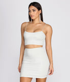 You’ll look stunning in the Icy Beauty Crop Top when paired with its matching separate to create a glam clothing set perfect for a New Year’s Eve Party Outfit or Holiday Outfit for any event!