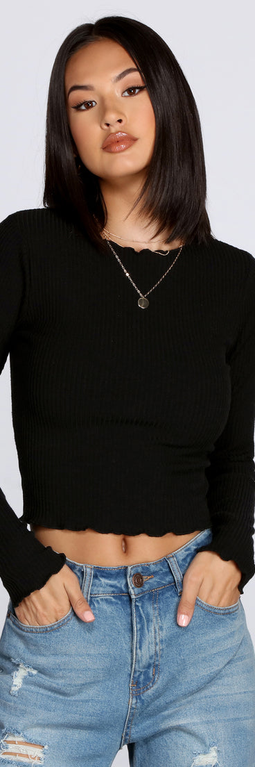 A Little Edge Long Sleeve Top