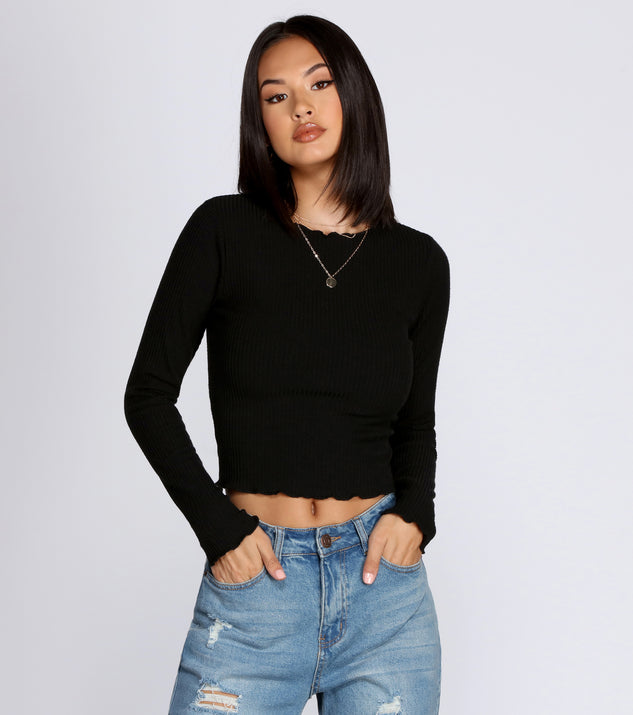 A Little Edge Long Sleeve Top