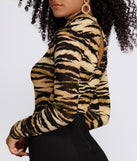 Tiger Heat Mesh Bodysuit for 2022 festival outfits, festival dress, outfits for raves, concert outfits, and/or club outfits