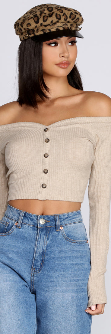 Buttoned In Basics Crop Top