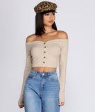 Buttoned In Basics Crop Top