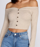 Buttoned In Basics Crop Top