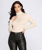 Basic Cozy Turtleneck Top