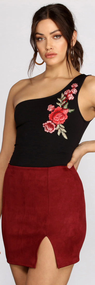 Floral Beauty One Shoulder Bodysuit