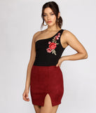 Floral Beauty One Shoulder Bodysuit