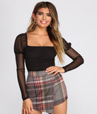 With fun and flirty details, Ruched Mesh Bodysuit shows off your unique style for a trendy outfit for the summer season!