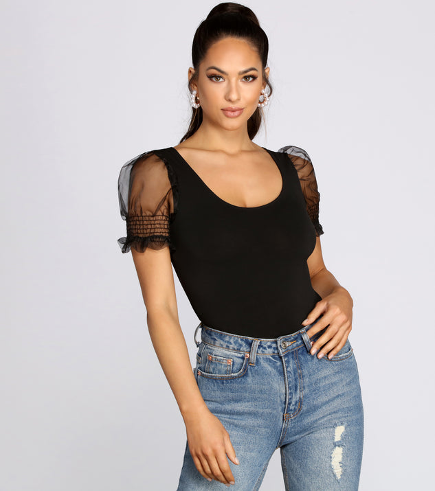 Pretty In Puff Sleeves Top