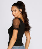 Pretty In Puff Sleeves Top
