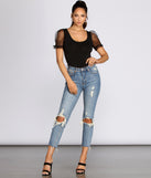 Pretty In Puff Sleeves Top