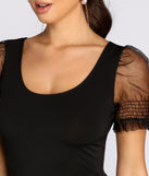 Pretty In Puff Sleeves Top