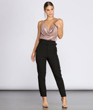 Drape And Shimmer Cowl Neck Tank Top for 2022 festival outfits, festival dress, outfits for raves, concert outfits, and/or club outfits