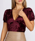 With fun and flirty details, Velvet Puff Sleeve Top shows off your unique style for a trendy outfit for the summer season!