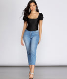 Play On Puff Sleeve Corset Top