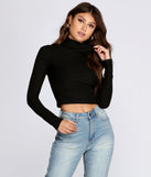 Softer Than Ever Turtleneck Crop Top