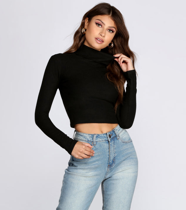 Softer Than Ever Turtleneck Crop Top