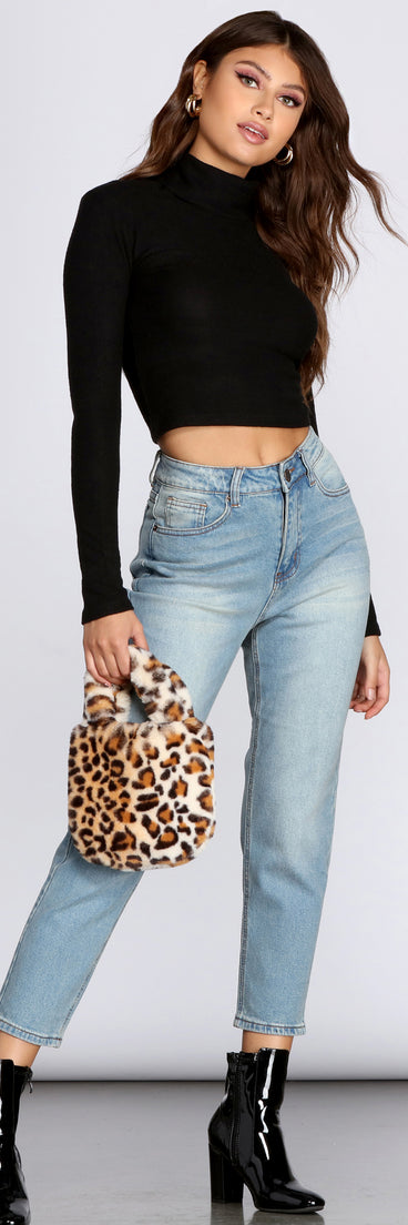 Softer Than Ever Turtleneck Crop Top