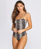 With fun and flirty details, Wild Child Snake Print Bodysuit shows off your unique style for a trendy outfit for the summer season!