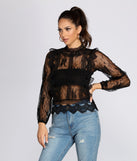 Crochet Cutie Long Sleeve Top for 2022 festival outfits, festival dress, outfits for raves, concert outfits, and/or club outfits