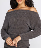 What The Fuzz Off Shoulder Top