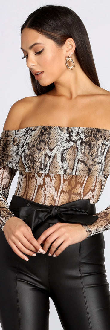 Forever Fierce Mesh Off Shoulder Bodysuit for 2022 festival outfits, festival dress, outfits for raves, concert outfits, and/or club outfits