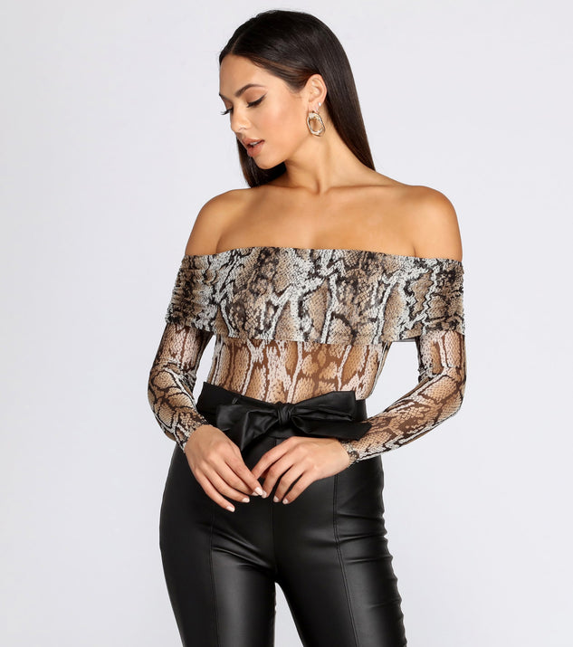 Forever Fierce Mesh Off Shoulder Bodysuit for 2022 festival outfits, festival dress, outfits for raves, concert outfits, and/or club outfits