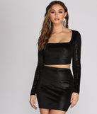 Dress up in Keep It A Secret Crop Top as your going-out dress for holiday parties, an outfit for NYE, party dress for a girls’ night out, or a going-out outfit for any seasonal event!