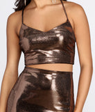 You’ll look stunning in the Sizzling Sequin Crop Top when paired with its matching separate to create a glam clothing set perfect for parties, date nights, concert outfits, back-to-school attire, or for any summer event!