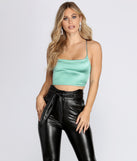 Strappy In Satin Crop Top