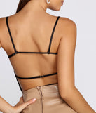Strappy Stretch Satin Bodysuit