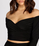 With fun and flirty details, Be Mine Off Shoulder Crop Top shows off your unique style for a trendy outfit for the summer season!