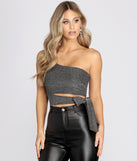 Hit The Lights Tie Waist Crop Top