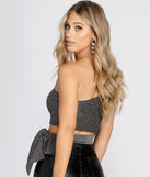 Hit The Lights Tie Waist Crop Top