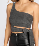 Hit The Lights Tie Waist Crop Top