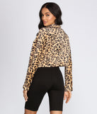 Leopard Print Zip Up Pullover for 2022 festival outfits, festival dress, outfits for raves, concert outfits, and/or club outfits