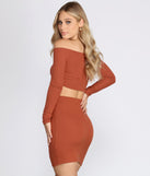 Center Of Attention Off-Shoulder Crop Top