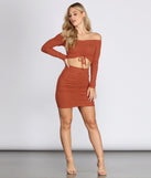 Center Of Attention Off-Shoulder Crop Top