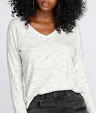With fun and flirty details, Brushed Knit V-Neck Top shows off your unique style for a trendy outfit for the summer season!