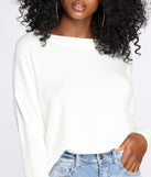 With fun and flirty details, Brushed Knit Boat Neck Pullover shows off your unique style for a trendy outfit for the summer season!