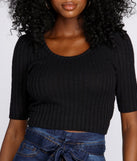 Strut Your Puff Pointelle Crop Top