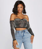 With fun and flirty details, Beautifully Beaded Rhinestone And Pearl Crop Top shows off your unique style for a trendy outfit for the summer season!