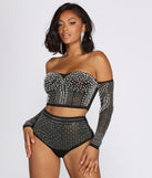 With fun and flirty details, Beautifully Beaded Rhinestone And Pearl Crop Top shows off your unique style for a trendy outfit for the summer season!