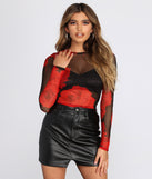 Bring The Drama Floral Mesh Top for 2022 festival outfits, festival dress, outfits for raves, concert outfits, and/or club outfits