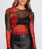 Bring The Drama Floral Mesh Top for 2022 festival outfits, festival dress, outfits for raves, concert outfits, and/or club outfits