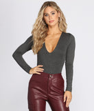 With fun and flirty details, Long Sleeve Knit Bodysuit shows off your unique style for a trendy outfit for the summer season!