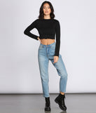 With fun and flirty details, Get With It Crop Top shows off your unique style for a trendy outfit for the summer season!