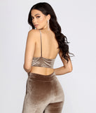 You’ll look stunning in the Lady Luxe Bralette when paired with its matching separate to create a glam clothing set perfect for parties, date nights, concert outfits, back-to-school attire, or for any summer event!