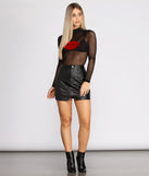 With fun and flirty details, Kiss Kiss Flocked Lips Mesh Top shows off your unique style for a trendy outfit for the summer season!